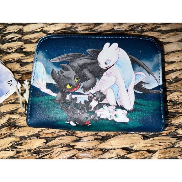 Loungefly How To Train Your Dragon Toothless Light Fury Babies Backpack Wallet - Picture 6 of 8